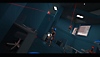 Captura de pantalla de Budget Cuts Ultimate que muestra a cuatro robots atacando al jugador.