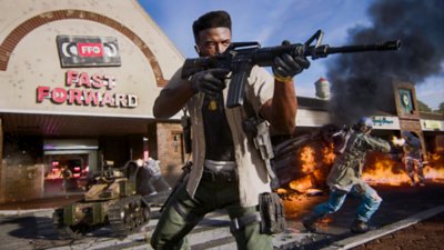Experiencia multijugador de Call of Duty Black Ops 6 - hombre disparando un fusil