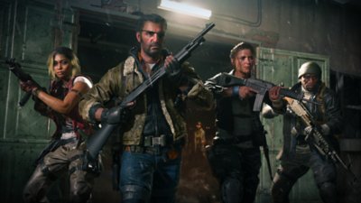 Call of Duty: Black Ops 6 – Capture d'écran du Mode Zombies par manches montrant des personnages armés de fusils