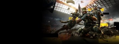Call of Duty Warzone Season 05 artwork showing four characters posing with weapons in the ruins of a sports stadium.