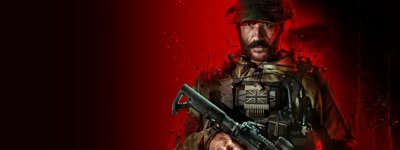Illustration principale de Call of Duty: Modern Warfare 3 montrant le capitaine Price sur une toile de fond rouge et noire