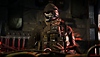 Zrzut ekranu z Call of Duty Modern Warfare III przedstawiający Ghosta w pełnym stroju i okularach przeciwsłonecznych na charakterystycznej masce z czaszką