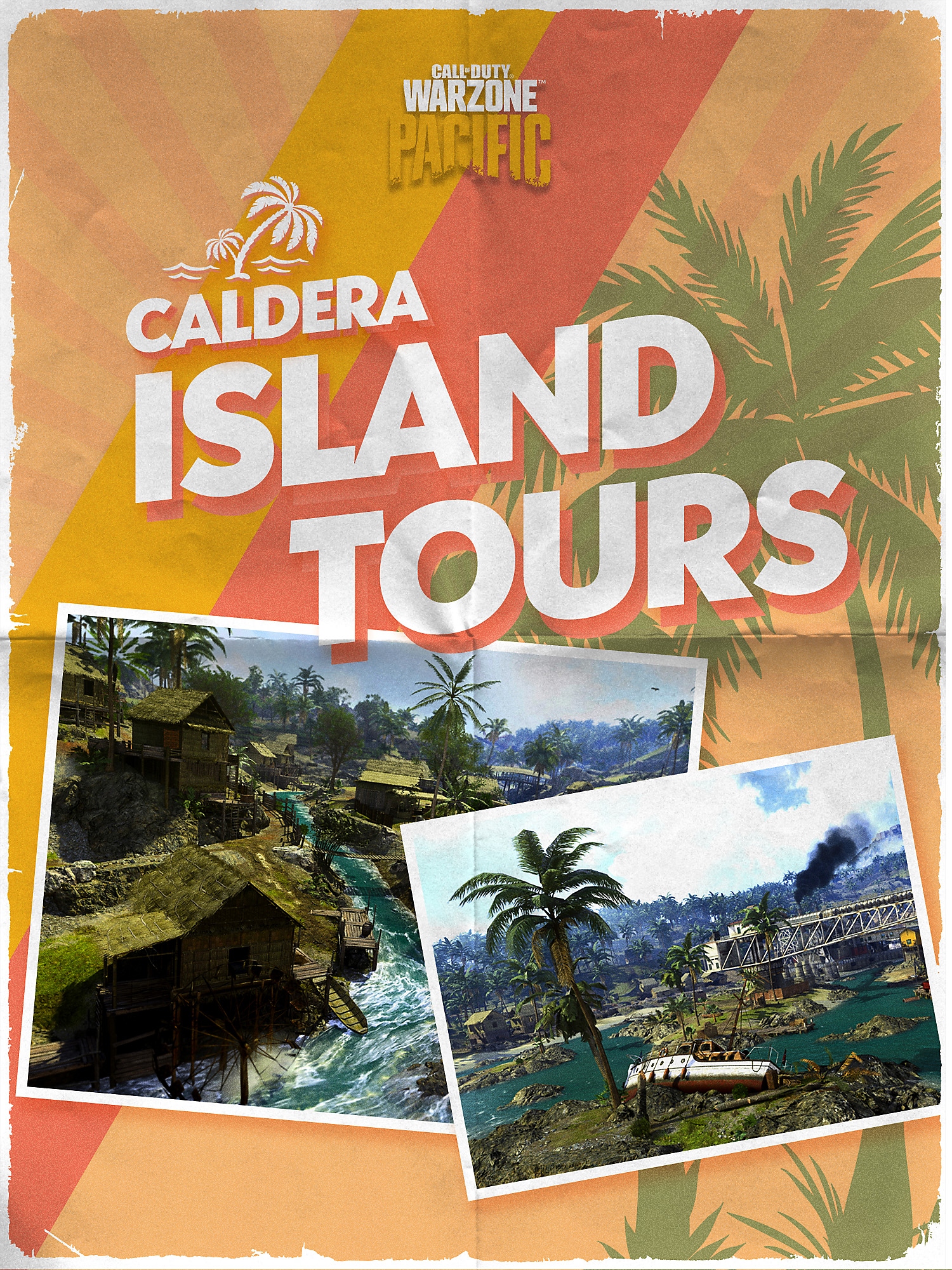 Capa do panfleto de Tours da Ilha de Caldera