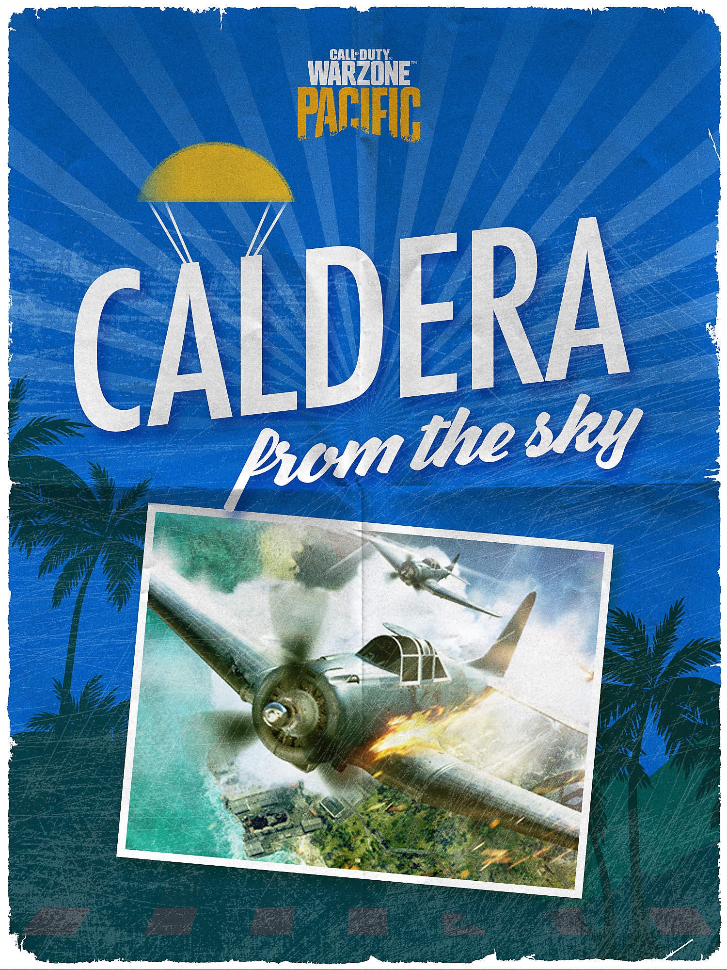Obálka brožury Caldera pohledem z nebes