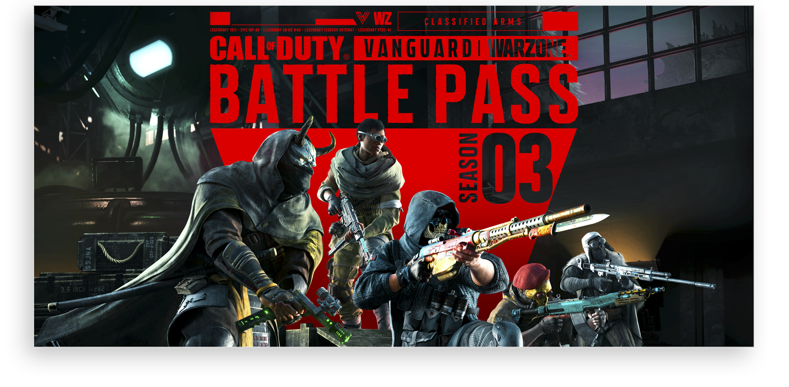 عمل Battle Pass الفني للموسم الثالث من لعبة Call of Duty Vanguard و Warzone