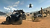 Call of Duty: Warzone screenshot showing two cars racing through sand