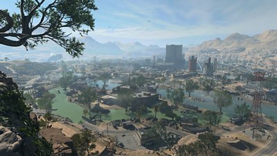 Call of Duty: Warzone - captura de ecrã que mostra as novas áreas com Fortalezas e Black Sites