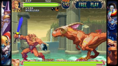 Capcom Fighting Collection screenshot showing a fight between two characters