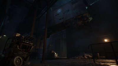 The Casting of Frank Stone screenshot showing a warehouse environment
