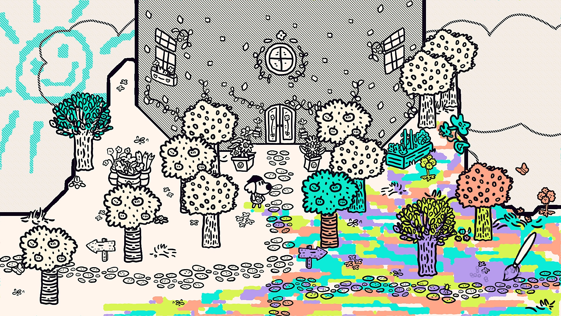 Hoofdkenmerken van Chicory: A Colorful Tale - Screenshot | PS5