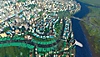 Captura de pantalla de Cities: VR que muestra la construcción de un paisaje urbano en desarrollo