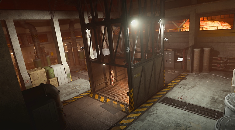 لقطة شاشة لمنشأة gulag في لعبة Call of Duty Warzone