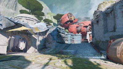 Captura de pantalla de Concord que muestra el mapa anunciado, Ruinas del robot