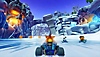Crash Team Racing Nitro-Fueled – Przełęcz Polarna – zrzut ekranu z rozgrywki
