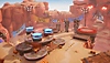 Captura de tela de Crash Team Rumble mostrando uma visão panorâmica de uma arena vazia