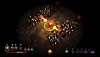 Captura de pantalla de Curse of the Dead Gods que muestra a un personaje que corre a través de una trampa de fuego