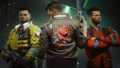 Actualización Cyberpunk 2077: Edgerunners que muestra una selección de chaquetas nuevas
