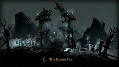 Darkest Dungeon II screenshot showing the The Sacred Pier location