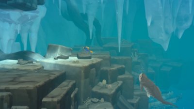 Dave the Diver – Screenshot, der die Erkundung des Blauen Lochs zeigt