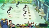 Dave the Diver-screenshot van een minigame met een zeepaardenrace