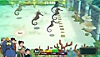 Dave the Diver-screenshot van een minigame met een zeepaardenrace