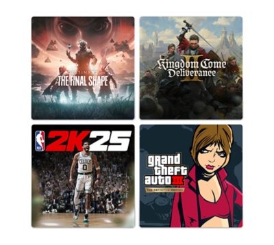 Bild, das die bei Days of Play vorgestellten Spiele zeigt: Another Crab's Treasure, Skull & Bones, Destiny 2 Legacy Collection, Grand Theft Auto III