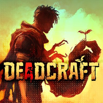 Key-Artwork von Deadcraft, das die Silhouette eines Charakters zeigt