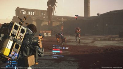 Death Stranding 2: On the Beach screenshot showing Sam in combat