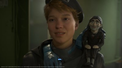 Death Stranding 2: On the Beach screenshot showing Fragile and Dollman