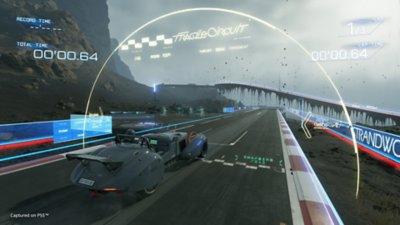 Death Stranding Director's Cut screenshot showing a racing mode