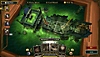 Demeo-Gameplay-Screenshot aus der Vogelperspektive auf Burgruinen, die von einer grünen Flüssigkeit umgeben sind 