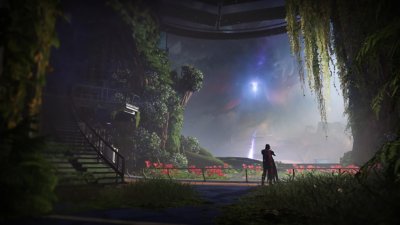 Destiny 2: The Final Shape screenshot showing a lone guardian in the Tower