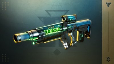 Destiny 2 Ash and Iron screenshot showing a new gun with a green laser barrel