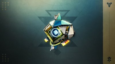 Destiny 2 Ash and Iron screenshot showing a new Ghost customization option in blue and gold 
