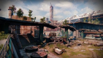 Destiny 2 Ash and Iron screenshot showing an industrial environment 
