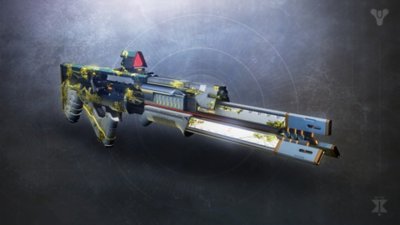 Destiny 2 : Les Confins du Destin - Pass de récompenses – Capture d'écran mettant en scène une arme de science-fiction