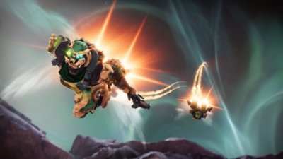 Destiny 2 : Les Confins du Destin – Capture d'écran mettant en scène des ennemis en plein vol