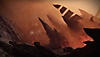 Captura de pantalla de Destiny 2: La Forma Final que muestra un paisaje rojo de la nueva ubicación del Corazón Pálido.