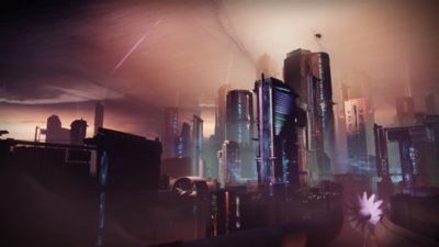 Destiny 2 screenshot of a city skyline