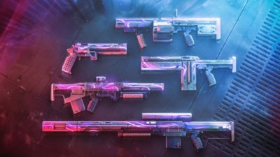 لقطة شاشة للعبة Destiny 2 تعرض مجموعة أسلحة من توسعة Lightfall