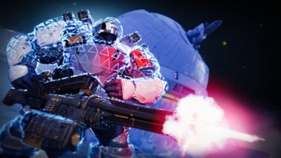 Destiny 2 Renegades screenshot showing an enemy firing a gatling gun