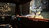 Capture d'écran de Destiny 2 - trois Gardiens courent à travers une zone ravagée