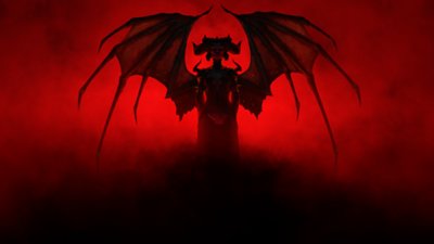 Captura de pantalla de Diablo IV que muestra a Lilith asomándose en rojo