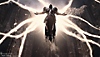 Diablo IV – kuvakaappaus Inariuksesta, jonka selästä nousee valolonkeroita