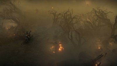 لقطة شاشة من Diablo IV تظهر بها شخصية Lorath يحمل على كتفه جثة حيوان أيل