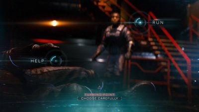 Directive 8020 screenshot depicting a crew member on board a space ship.