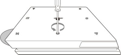 PS4 CUH-2015 Insert the screwdriver into the manual eject hole and turn to release the disc