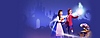 《Disney Dreamlight Valley》首图美术，显示贝儿公主、瓦力和主角