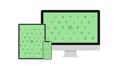 『どこでもいっしょ』 壁紙セット【ドット絵柄】 Gallery Image 1