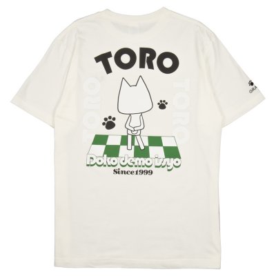 どこでもいっしょ バックプリントTシャツ (どこでもいっしょ バックトロ) ホワイト Gallery Image 1
